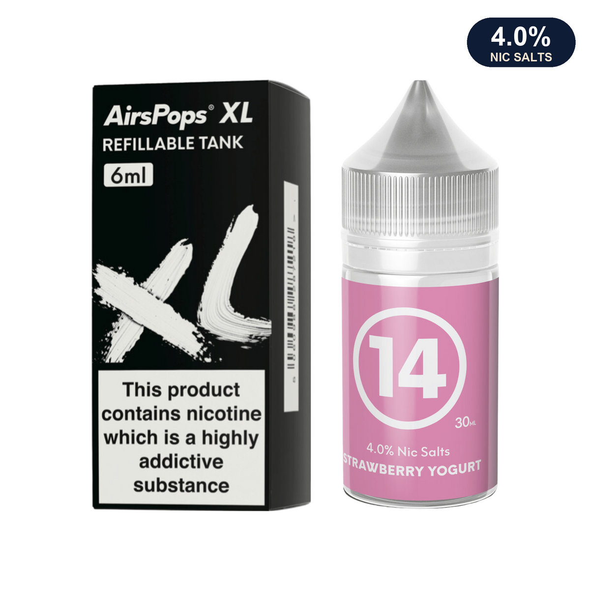 #14 Strawberry Yoghurt XL Refill Pod + E-Liquid bundle