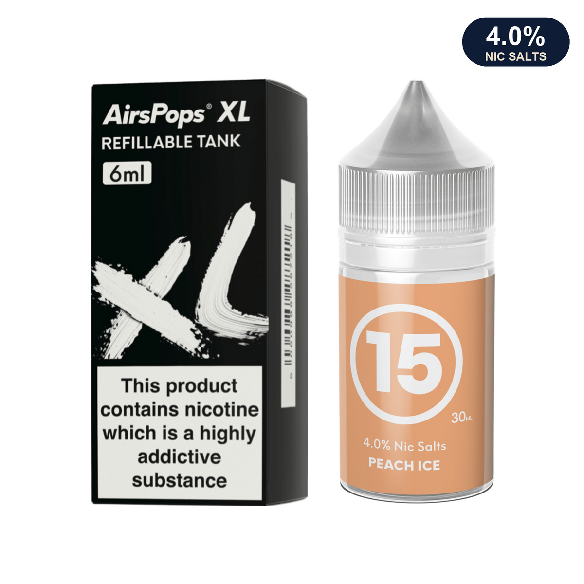 #15 Peach Ice XL Refill Pod + E-Liquid bundle