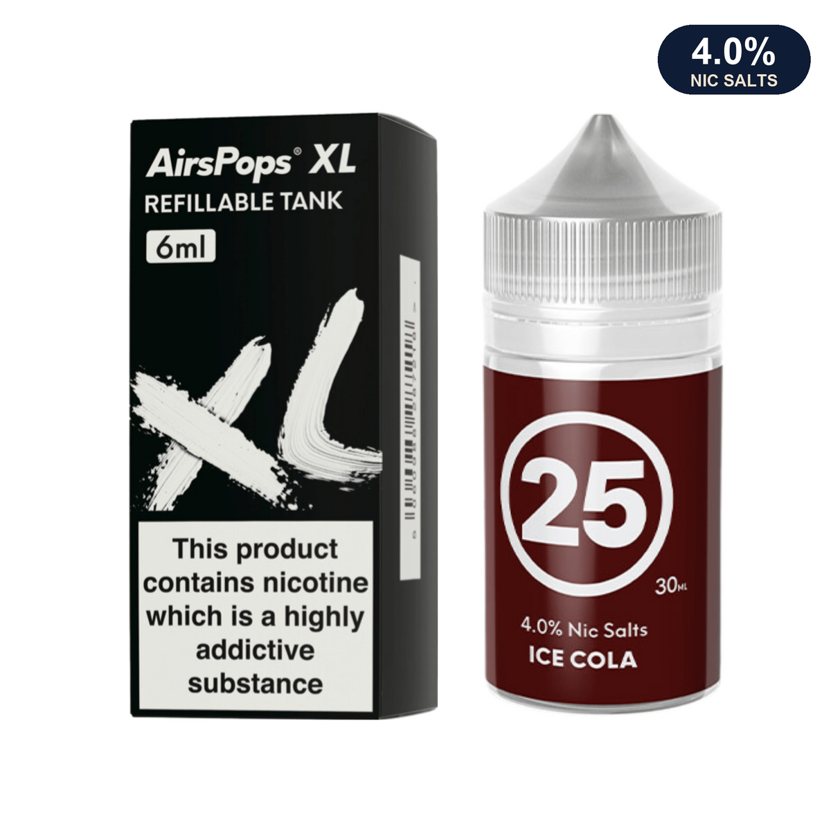 #25 Ice Cola XL Refill Pod + E-Liquid bundle