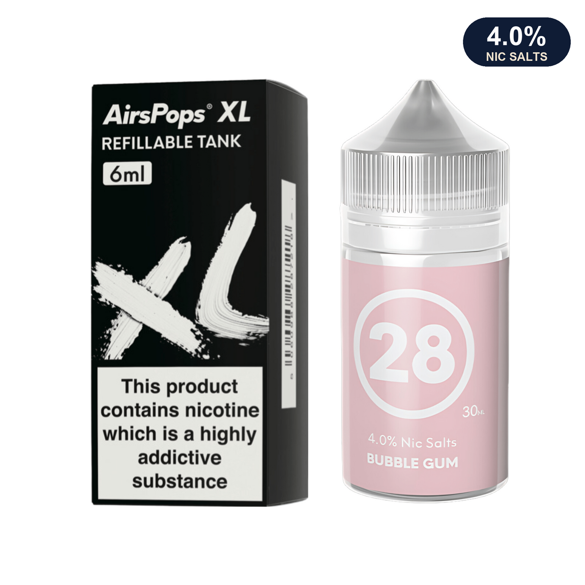 #28 Bubblegum XL Refill Pod + E-Liquid bundle