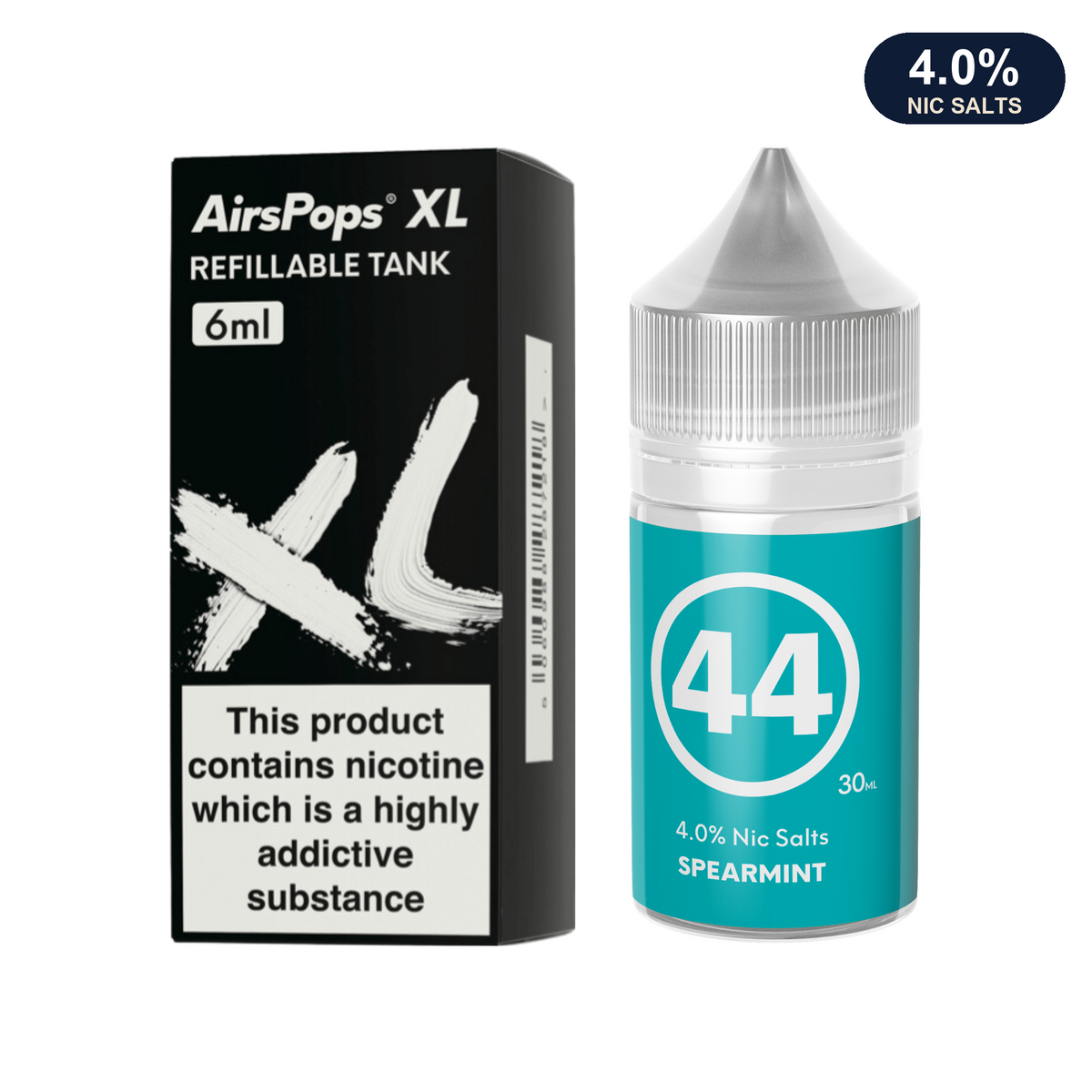 #44 Spearmint ๐ XL Refill Pod + E-Liquid bundle