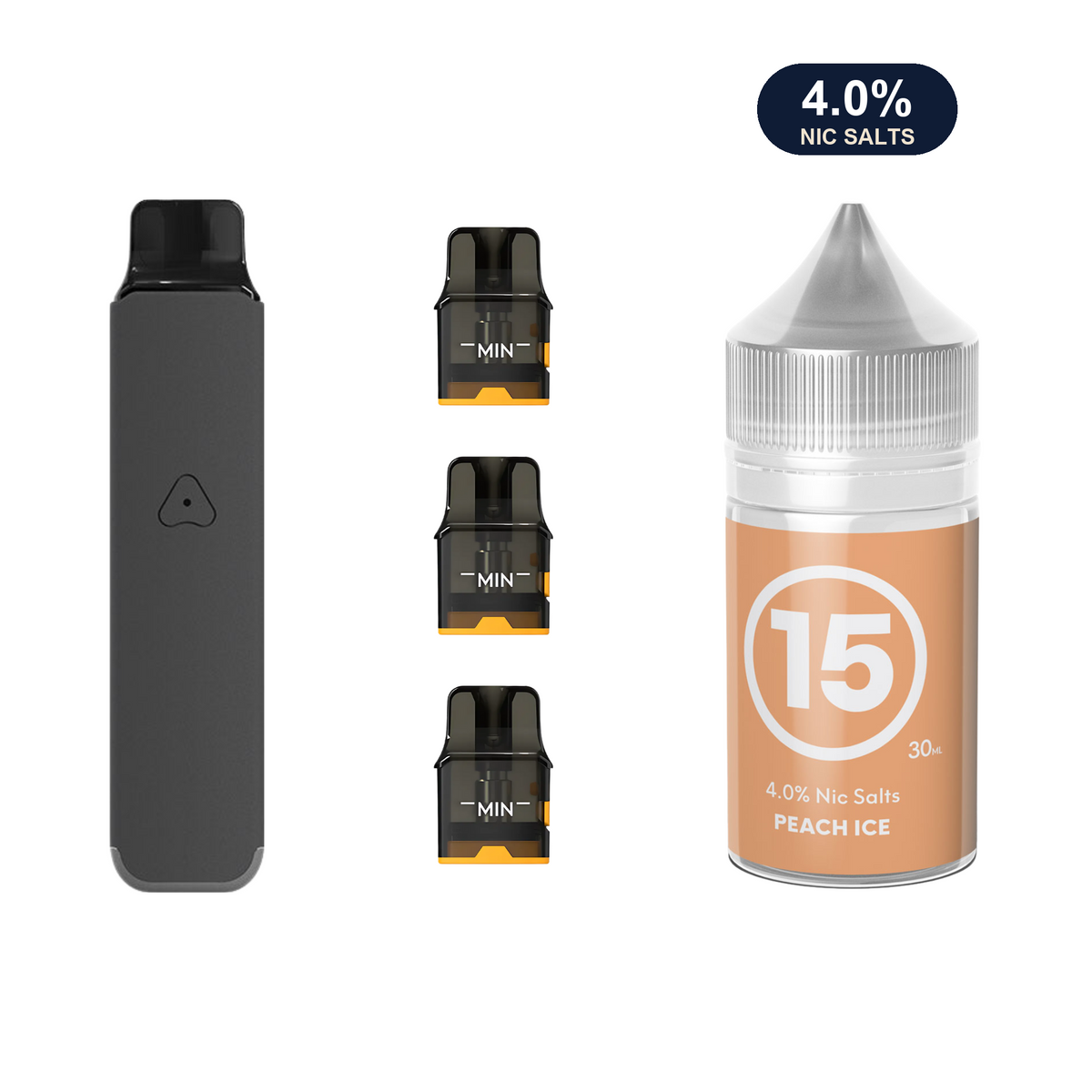 Steel Grey #15 Peach Ice AirsPops Pro LITE Bundle