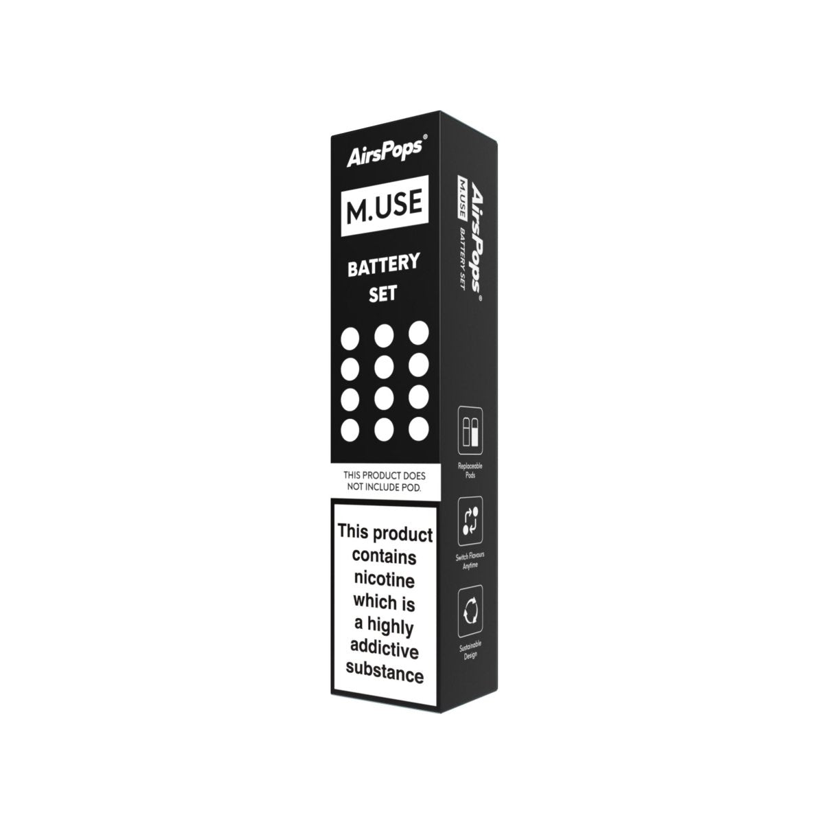 AirsPops M.USE Battery Set Box | Airscream AirsPops | Shop Buy Online | Cape Town, Joburg, Durban, South Africa