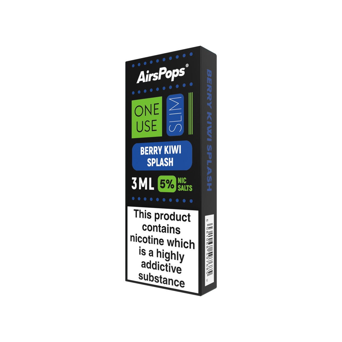 Berry Kiwi Splash AirsPops ONE USE Slim 3ml disposable vape