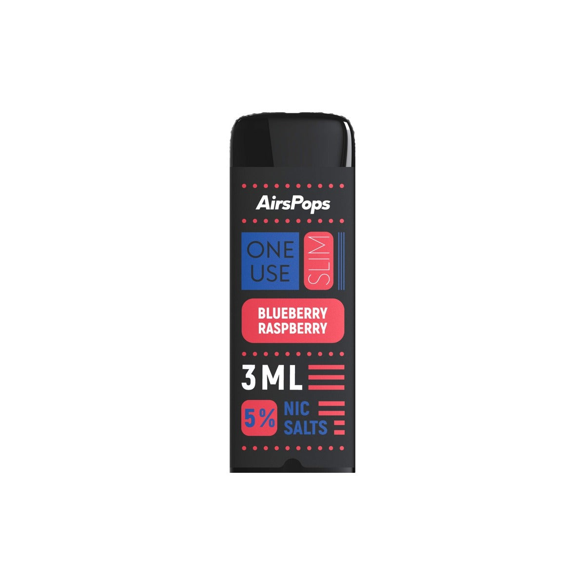 Blueberry Raspberry device AirsPops ONE USE Slim 3ml disposable vape