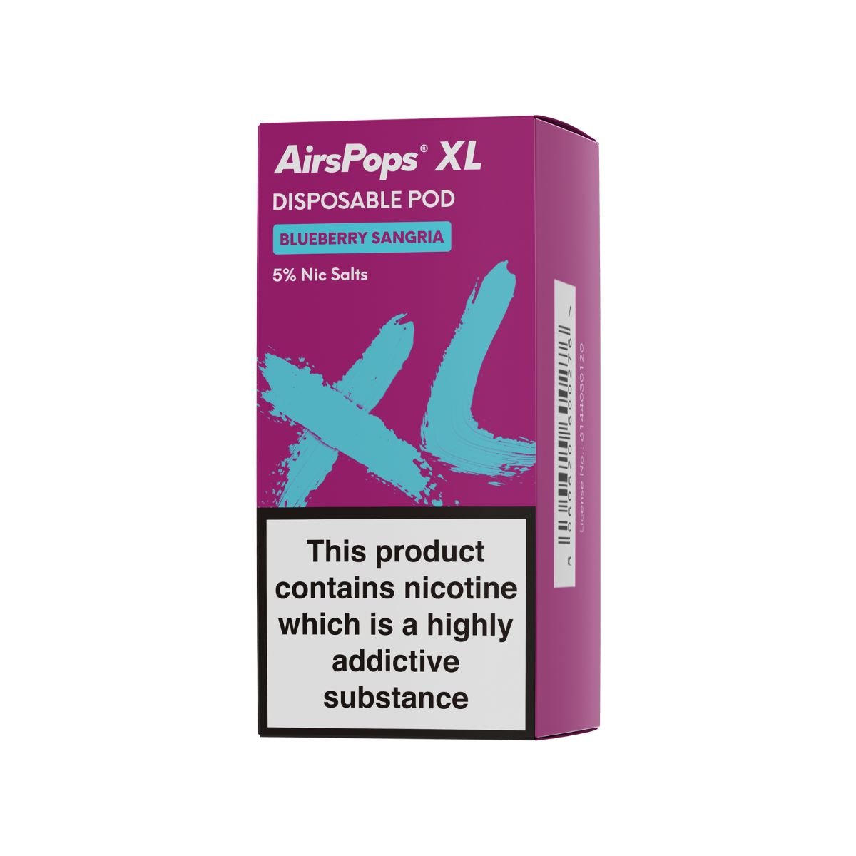 Blueberry Sangria AirsPops XL Prefilled Disposable Pod 10ml - 5% | Airscream AirsPops | Shop Buy Online | Cape Town, Joburg, Durban, South Africa