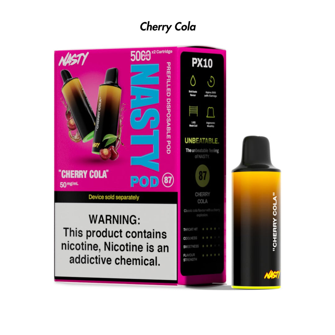 Cherry Cola Nasty PX10 Prefilled Disposable Pods 2-Pack | NASTY | Shop Buy Online | Cape Town, Joburg, Durban, South Africa