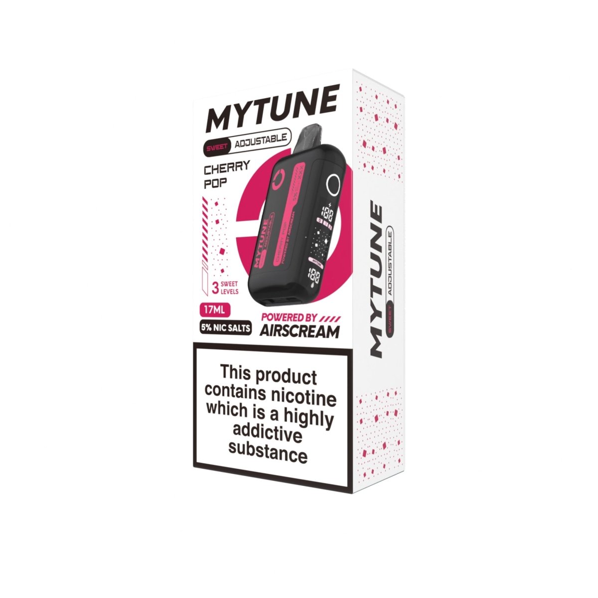 Cherry Pop Airscream MyTune 17ml Disposable Vape - 5% | Airscream AirsPops | Shop Buy Online | Cape Town, Joburg, Durban, South Africa