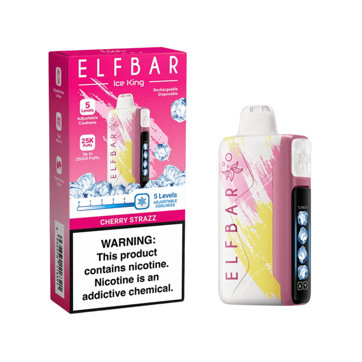 Cherry Strazz Elf Bar Ice King 25k Disposable Vape - 5% | Elf Bar | Shop Buy Online | Cape Town, Joburg, Durban, South Africa