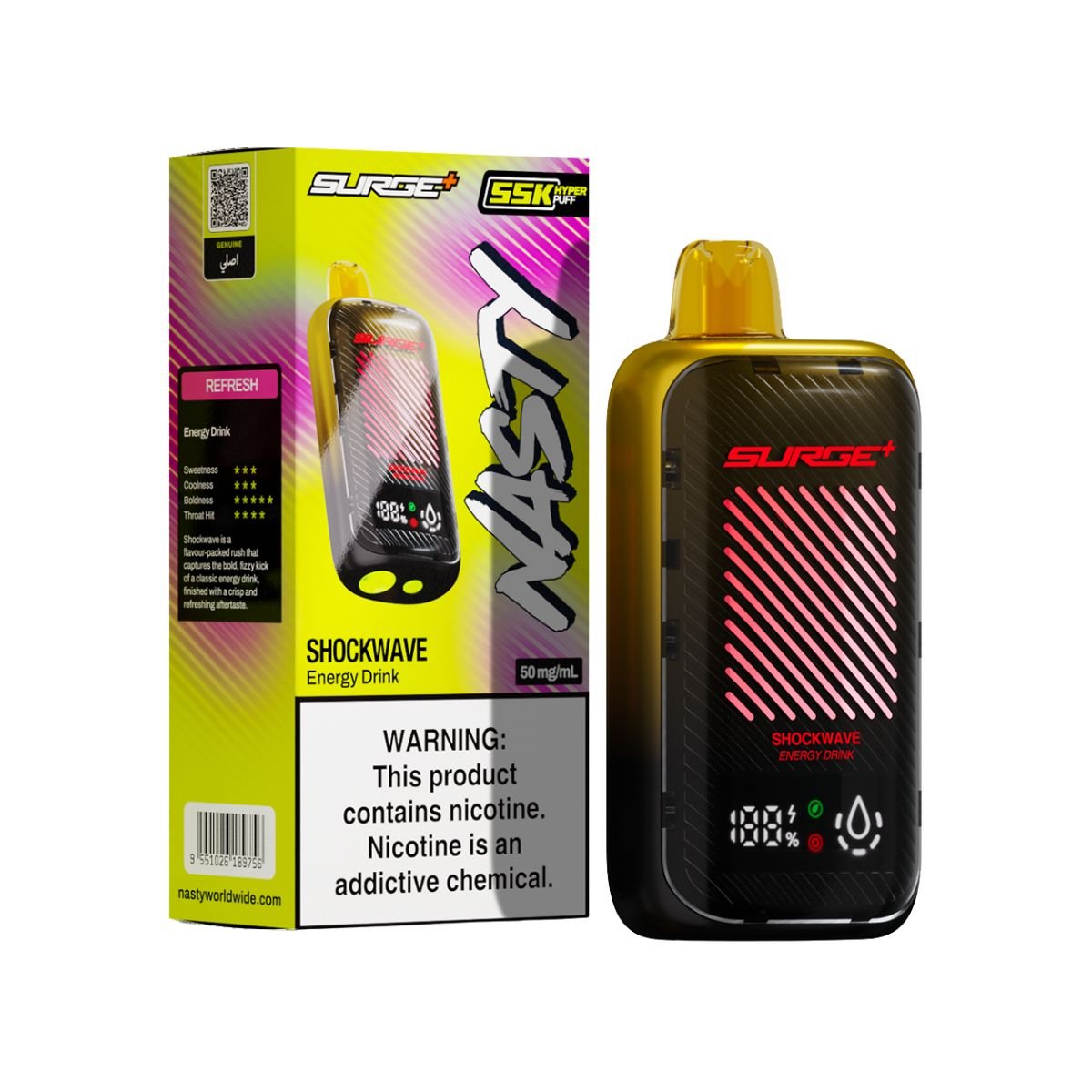 Energy Drink Nasty Bar Surge 55k Disposable Vape - 5% | NASTY | Shop Buy Online | Cape Town, Joburg, Durban, South Africa