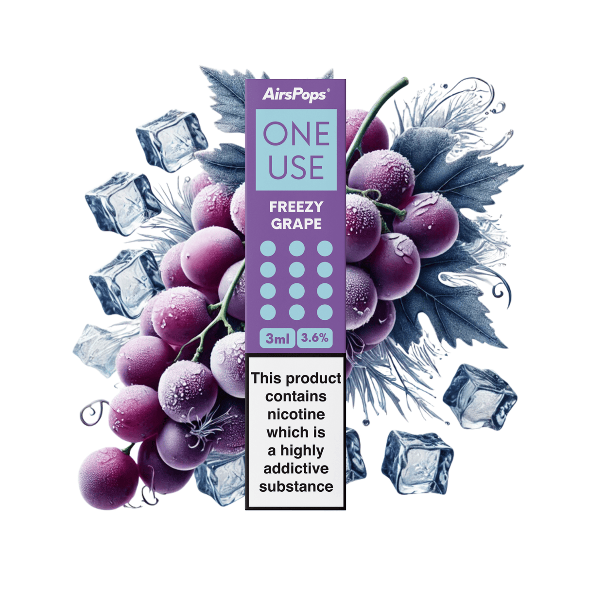 Freezy Grape Airscream AirsPops ONE USE 3ml Disposable Vape - 3.6% | Airscream AirsPops | Shop Buy Online | Cape Town, Joburg, Durban, South Africa