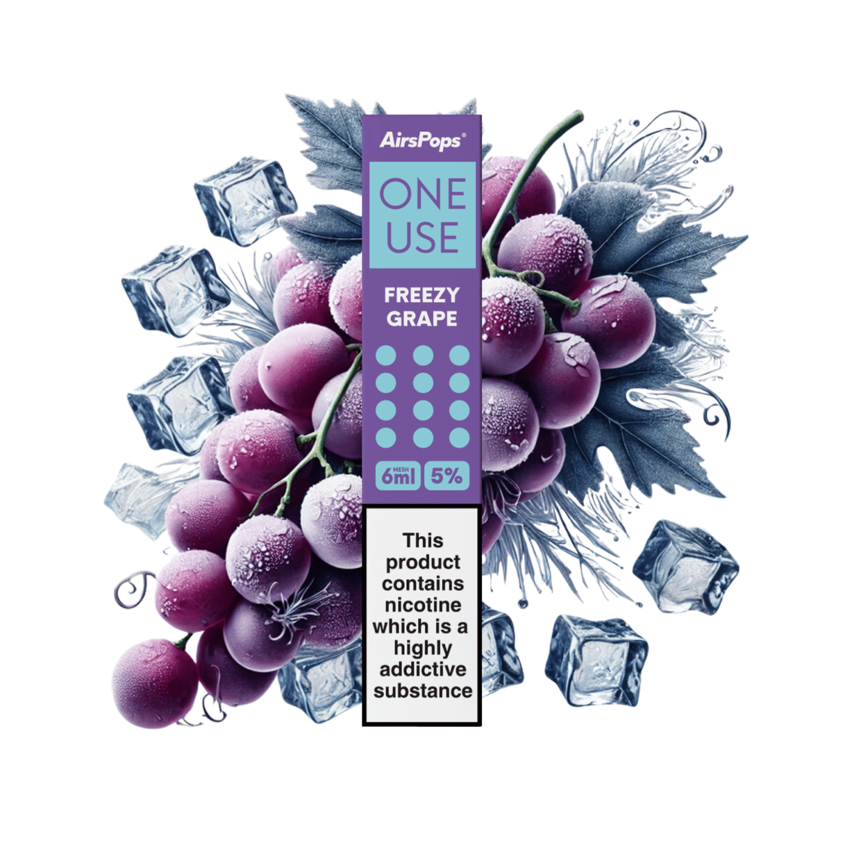 Freezy Grape Airscream AirsPops ONE USE 6ml Disposable Vape - 5% | Airscream AirsPops | Shop Buy Online | Cape Town, Joburg, Durban, South Africa