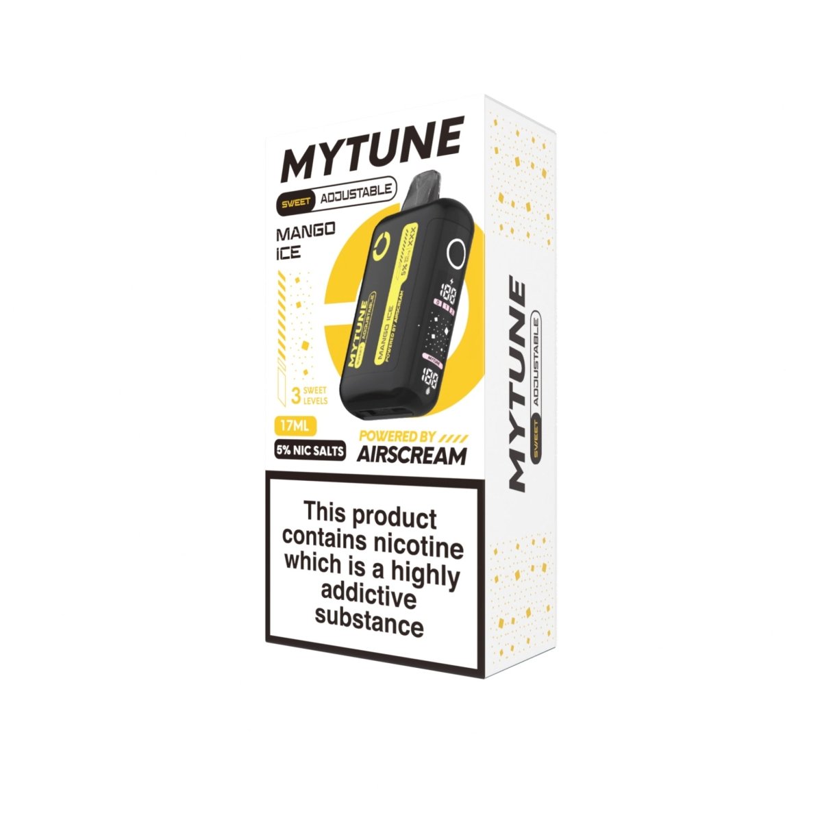 Mango Ice Airscream MyTune 17ml Disposable Vape - 5% | Airscream AirsPops | Shop Buy Online | Cape Town, Joburg, Durban, South Africa