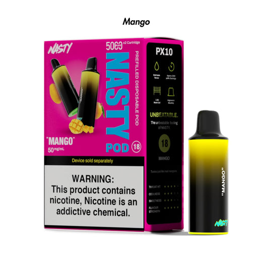 Mango Nasty PX10 Prefilled Disposable Pods 2-Pack | NASTY | Shop Buy Online | Cape Town, Joburg, Durban, South Africa