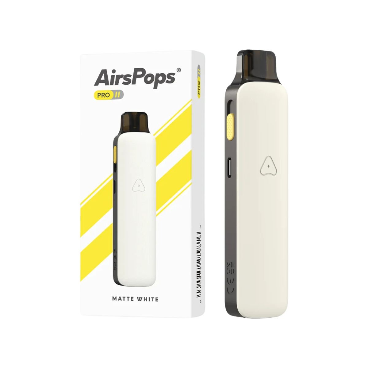 Matte White AirsPops Airscream Pro II Device Starter Kit front view
