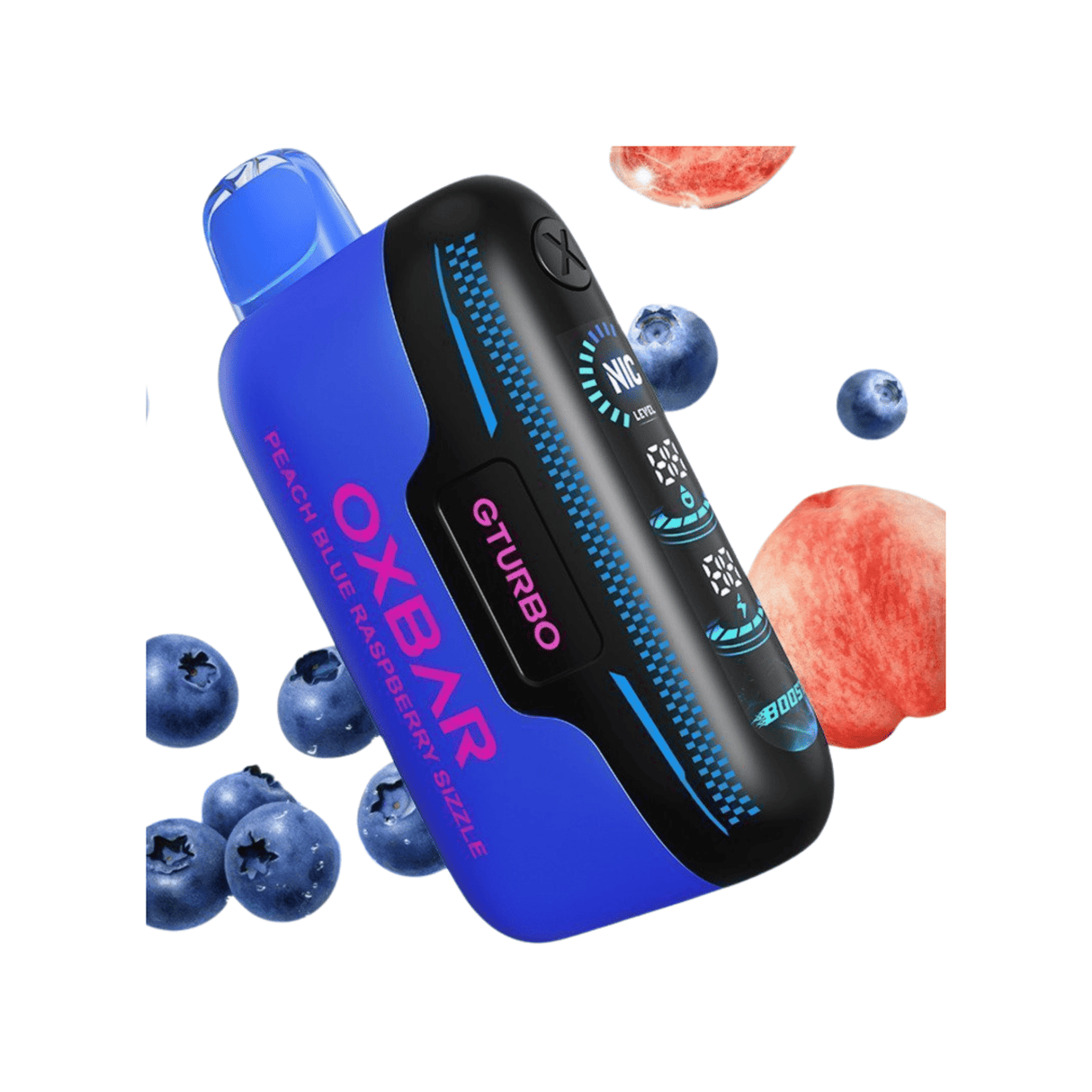 Peach Blue Raspberry Sizzle Oxbar G Turbo 36k Disposable Vape - 5% | Oxbar | Shop Buy Online | Cape Town, Joburg, Durban, South Africa