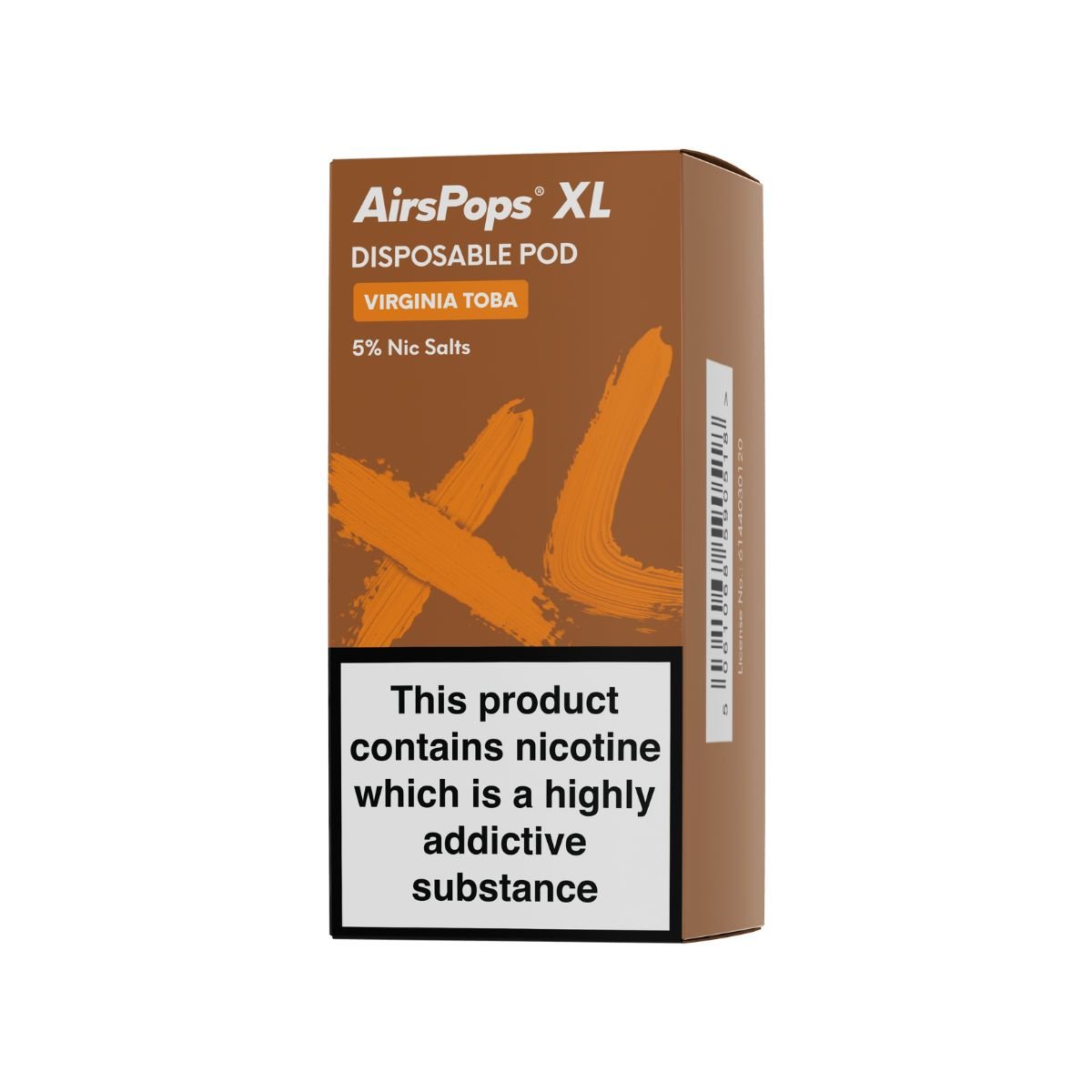 Virginia Toba AirsPops XL Prefilled Disposable Pod 10ml - 5% | Airscream AirsPops | Shop Buy Online | Cape Town, Joburg, Durban, South Africa