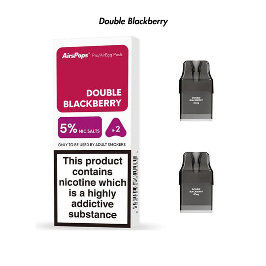 Double Blackberry 🆕 Airscream Pro/AirEgg Prefilled Pods 2-Pack - 5% | Airscream AirsPops | Shop Buy Online | Cape Town, Joburg, Durban, South Africa