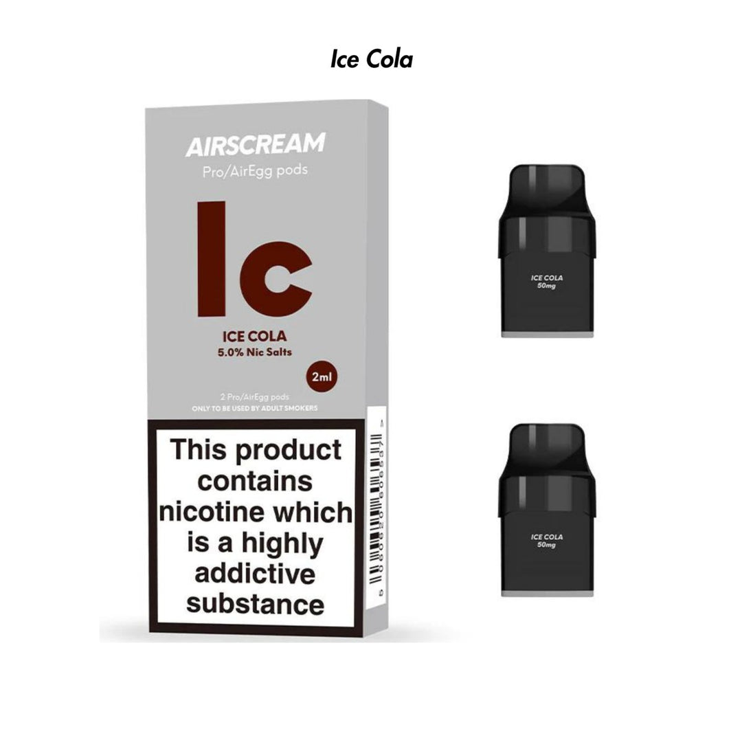 Ice Cola Airscream Pro/AirEgg Prefilled Pods 2-Pack - 5% | Airscream AirsPops | Shop Buy Online | Cape Town, Joburg, Durban, South Africa