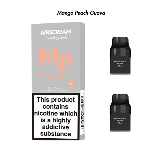 Mango Peach Guava Airscream Pro/AirEgg Prefilled Pods 2-Pack - 5% | Airscream AirsPops | Shop Buy Online | Cape Town, Joburg, Durban, South Africa