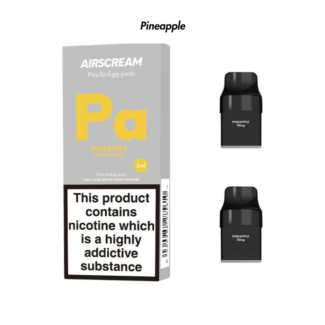 Pineapple Airscream Pro/AirEgg Prefilled Pods 2-Pack - 5% | Airscream AirsPops | Shop Buy Online | Cape Town, Joburg, Durban, South Africa