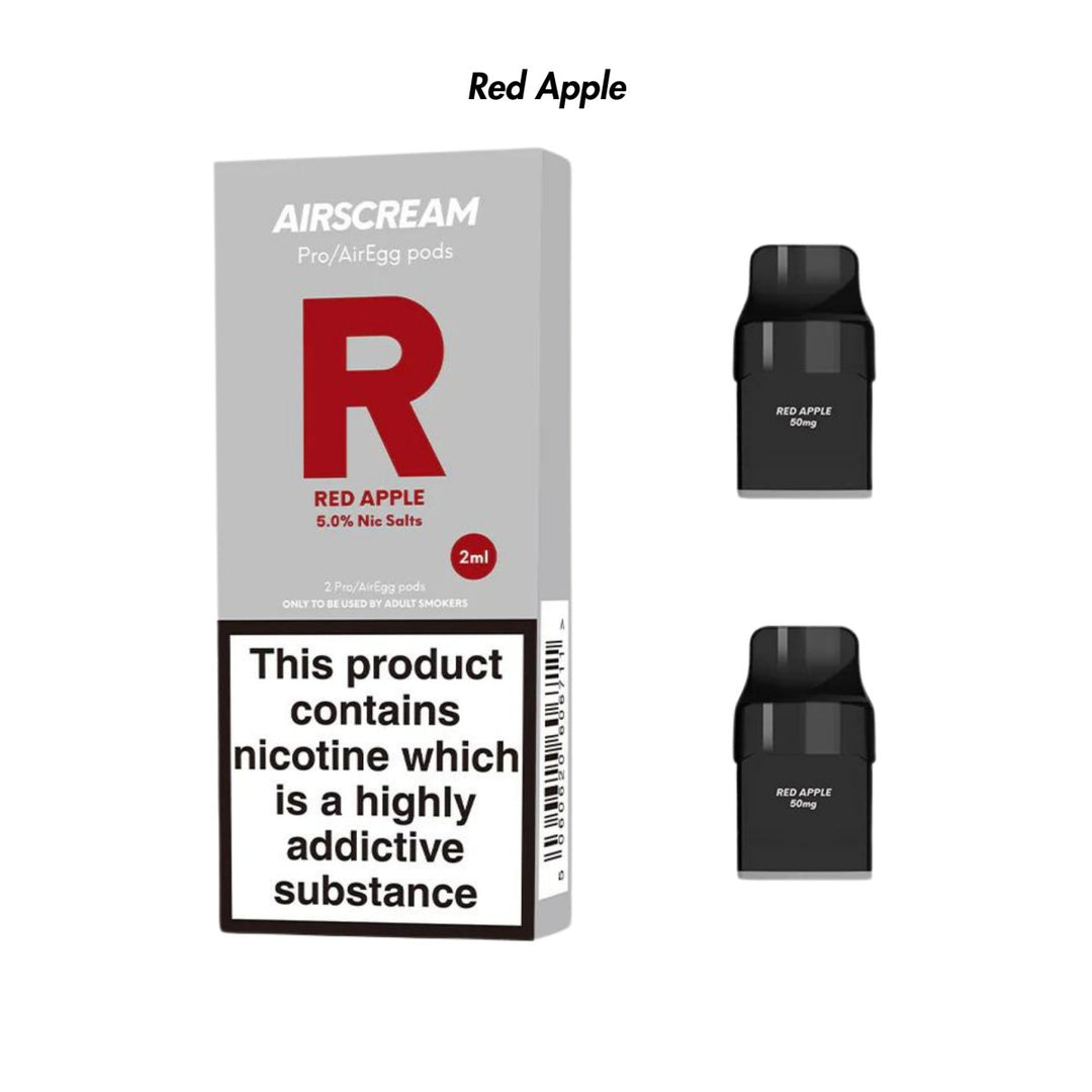 Red Apple Airscream Pro/AirEgg Prefilled Pods 2-Pack - 5% | Airscream AirsPops | Shop Buy Online | Cape Town, Joburg, Durban, South Africa