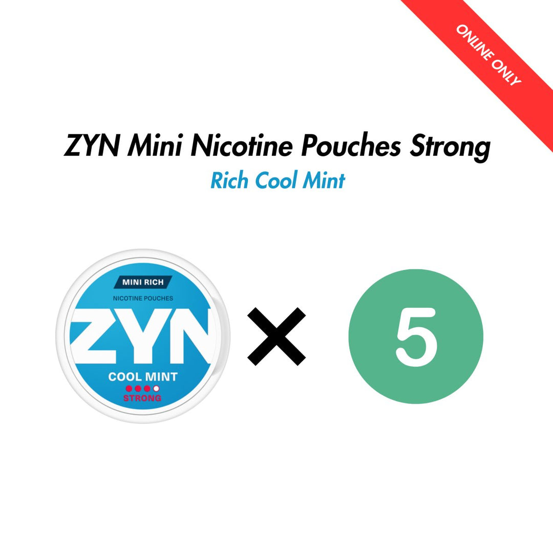Rich Cool Mint 5-Pack ZYN Mini Nicotine Pouches Bundle - Strong | ZYN | Shop Buy Online | Cape Town, Joburg, Durban, South Africa