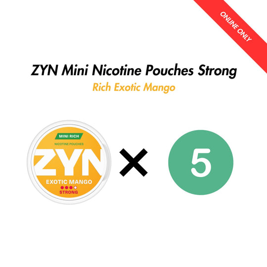Rich Exotic Mango 5-Pack ZYN Mini Nicotine Pouches Bundle - Strong | ZYN | Shop Buy Online | Cape Town, Joburg, Durban, South Africa