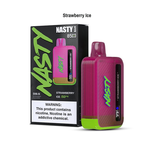 Strawberry Ice Nasty Bar 8500 Disposable Vape - 5% | NASTY | Shop Buy Online | Cape Town, Joburg, Durban, South Africa