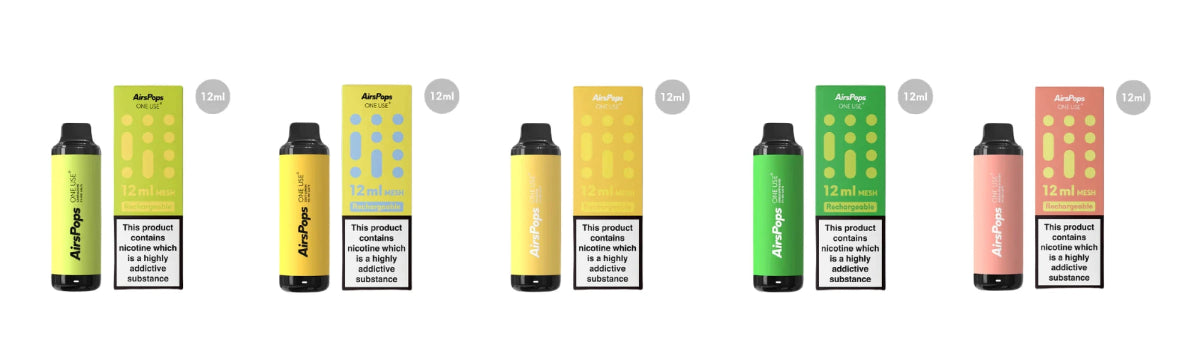 AirsPops ONE USE 12ml Disposable Flavours - Smoke Organic Store | SAs Premier Online Vape Shop