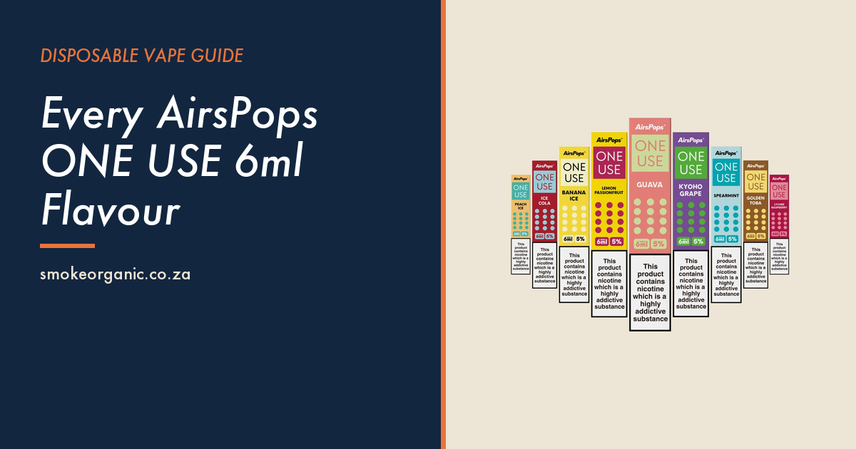 Every AirsPops ONE USE 6ml Flavour - Smoke Organic Store