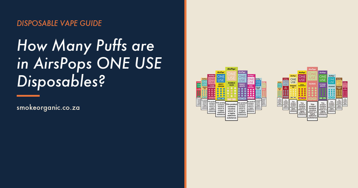 How Many Puffs are in AirsPops ONE USE Disposables? - Smoke Organic Store