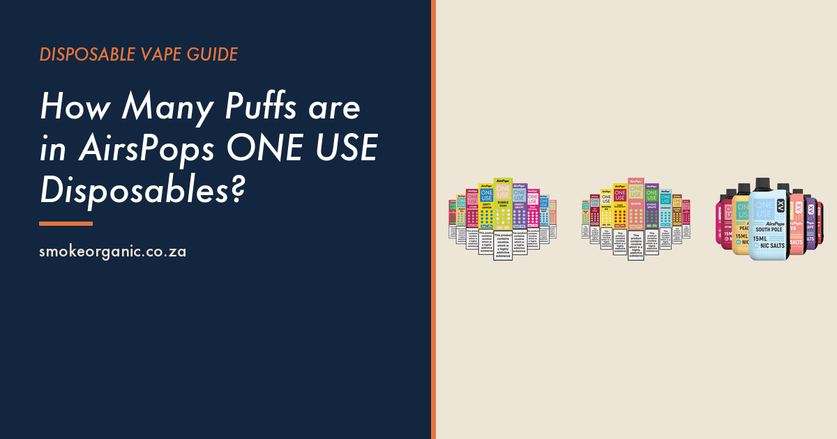 How Many Puffs are in AirsPops ONE USE Disposables? - Smoke Organic Store