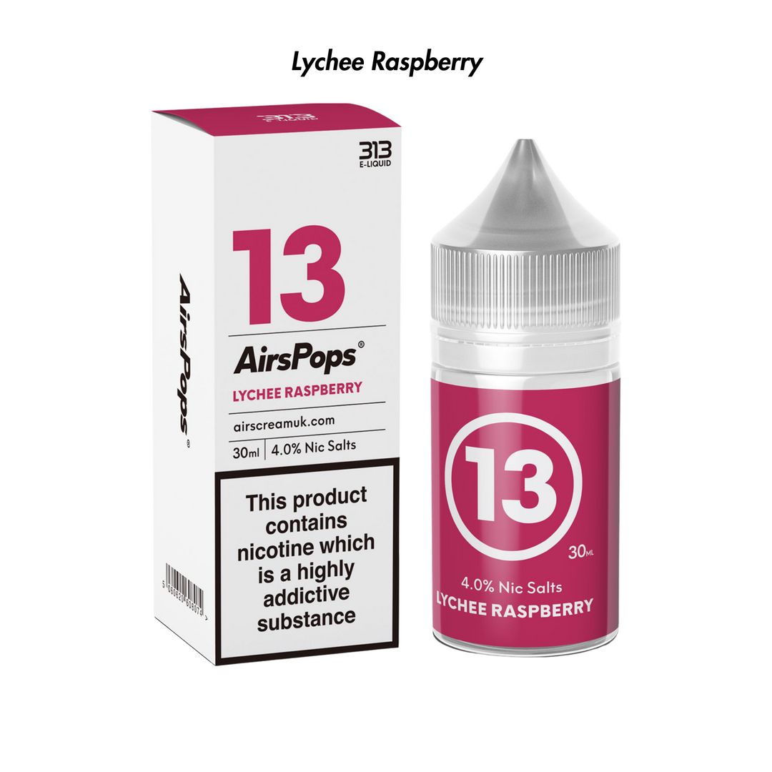 Lychee Raspberry 313 AirsPops E-Liquid 40mg from The Smoke Organic Store with Fast Delivery in South Africa