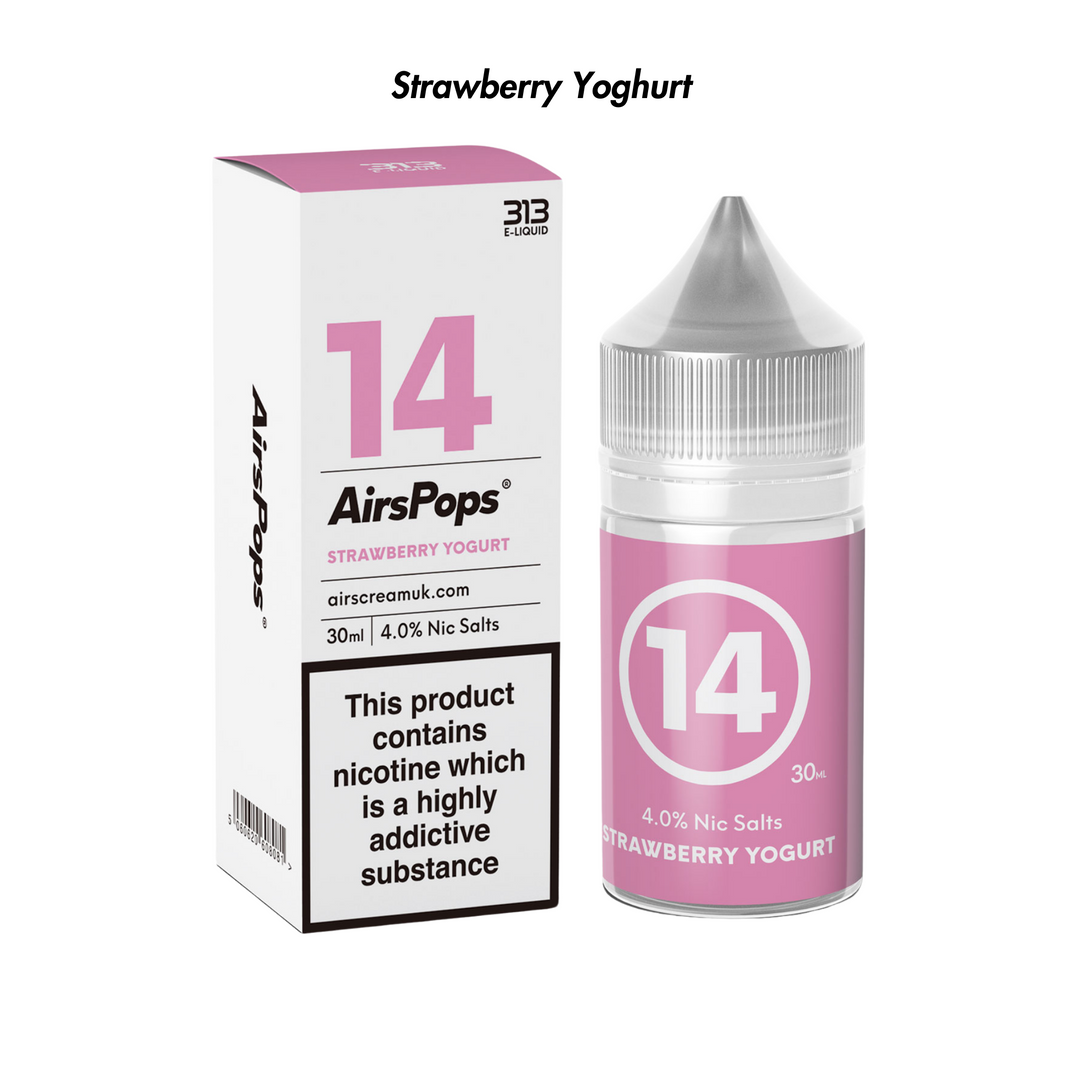 Strawberry Yoghurt 313 AirsPops E-Liquid 40mg from The Smoke Organic Store with Fast Delivery in South Africa