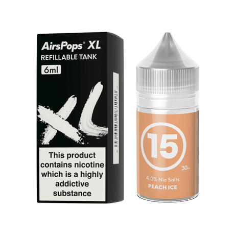 #15 Peach Ice AirsPops XL Refillable Pod & 313 AirsPops E - Liquid Bundle | Airscream AirsPops | Shop Buy Online | Cape Town, Joburg, Durban, South Africa