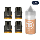 Four AirsPops Pro II / Pro LITE refillable pods with 313 Peach Ice 1.9% e-liquid