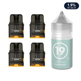 Four AirsPops Pro II / Pro LITE refillable pods with 313 Polar Mint 1.9% e-liquid