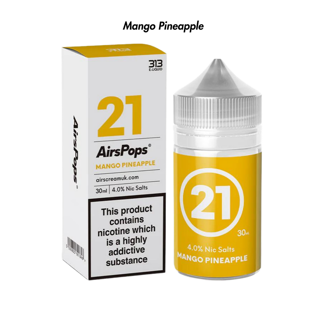 Mango Pineapple 313 AirsPops E-Liquid 40mg from The Smoke Organic Store with Fast Delivery in South Africa