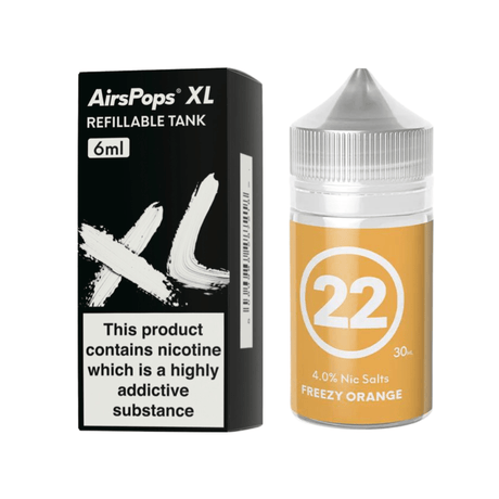 #22 Freezy Orange AirsPops XL Refillable Pod & 313 AirsPops E - Liquid Bundle | Airscream AirsPops | Shop Buy Online | Cape Town, Joburg, Durban, South Africa