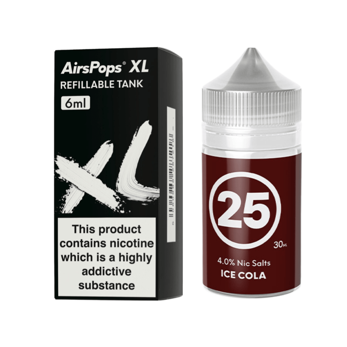 #25 Ice Cola AirsPops XL Refillable Pod & 313 AirsPops E - Liquid Bundle | Airscream AirsPops | Shop Buy Online | Cape Town, Joburg, Durban, South Africa