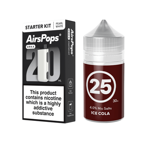 25 Ice Cola Pearl White AirsPops ORKA Device & 313 E - Liquid Bundle | Airscream AirsPops | Shop Buy Online | Cape Town, Joburg, Durban, South Africa