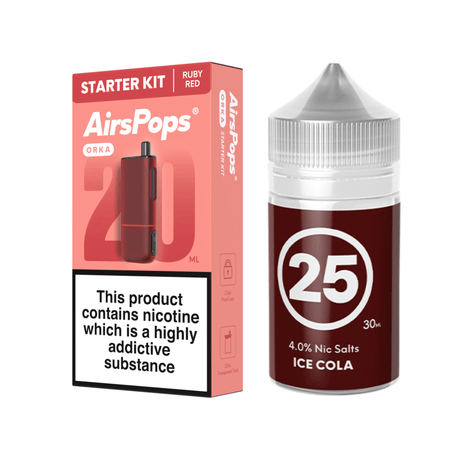 25 Ice Cola Ruby Red AirsPops ORKA Device & 313 E - Liquid Bundle | Airscream AirsPops | Shop Buy Online | Cape Town, Joburg, Durban, South Africa