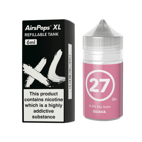 #27 Guava AirsPops XL Refillable Pod & 313 AirsPops E - Liquid Bundle | Airscream AirsPops | Shop Buy Online | Cape Town, Joburg, Durban, South Africa