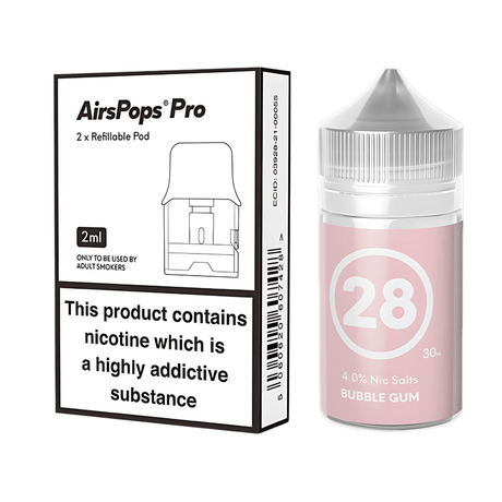 #28 Bubblegum Airscream Pro II / LITE Refillable Pods & 313 AirsPops E - Liquid Bundle | Airscream AirsPops | Shop Buy Online | Cape Town, Joburg, Durban, South Africa