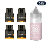 Four AirsPops Pro II / Pro LITE refillable pods with 313 Bubblegum 1.9% e-liquid