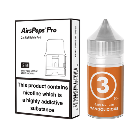 #3 Mangolicious Airscream Pro II / LITE Refillable Pods & 313 AirsPops E - Liquid Bundle | Airscream AirsPops | Shop Buy Online | Cape Town, Joburg, Durban, South Africa