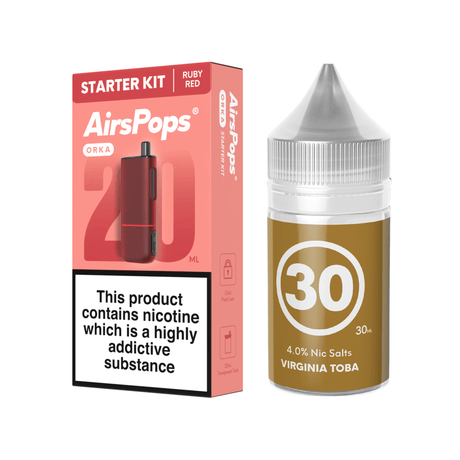 30 Virginia Toba Ruby Red AirsPops ORKA Device & 313 E - Liquid Bundle | Airscream AirsPops | Shop Buy Online | Cape Town, Joburg, Durban, South Africa
