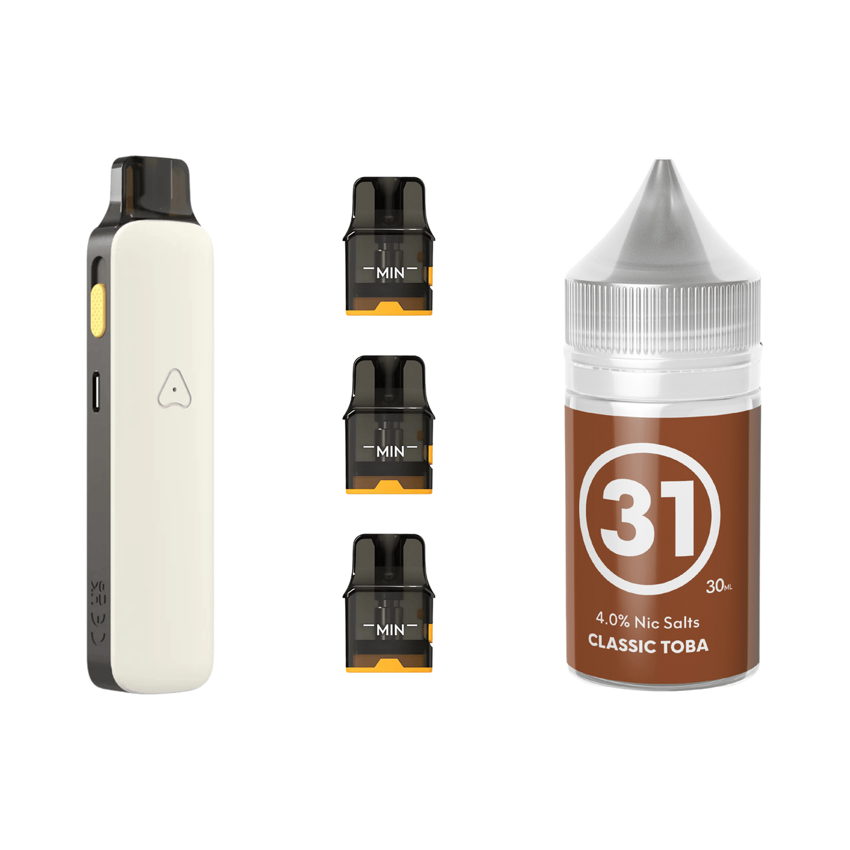 #31 Classic Toba Airscream Pro II Device, Refillable Pods and E - Liquid Bundle | Airscream AirsPops | Shop Buy Online | Cape Town, Joburg, Durban, South Africa