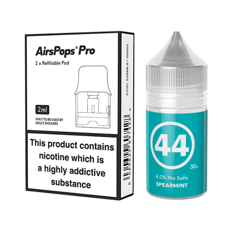 #44 Spearmint 🆕 Airscream Pro II / LITE Refillable Pods & 313 AirsPops E - Liquid Bundle | Airscream AirsPops | Shop Buy Online | Cape Town, Joburg, Durban, South Africa